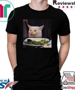 Dinner Table Cat Meme Funny Internet Yelling Confused T-Shirt