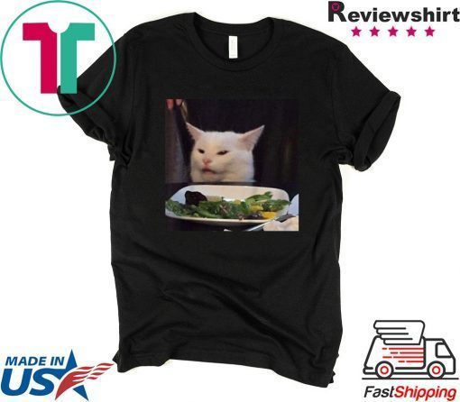Dinner Table Cat Meme Funny Internet Yelling Confused T-Shirt