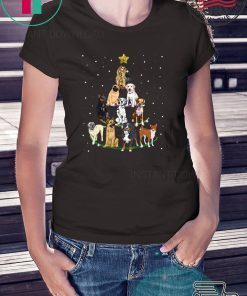 Dog Lover Christmas Tree T-Shirt