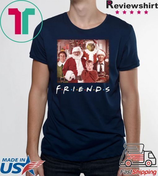 FRIENDS TV SHOW CHRISTMAS MOVIE CHARACTERS TEE SHIRT