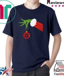 Funny Grinch Hand holding Police ornament Christmas T-Shirt