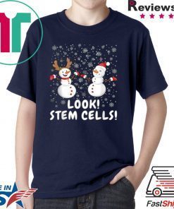 Funny Stem Cell Snowman Christmas Science Tee shirt