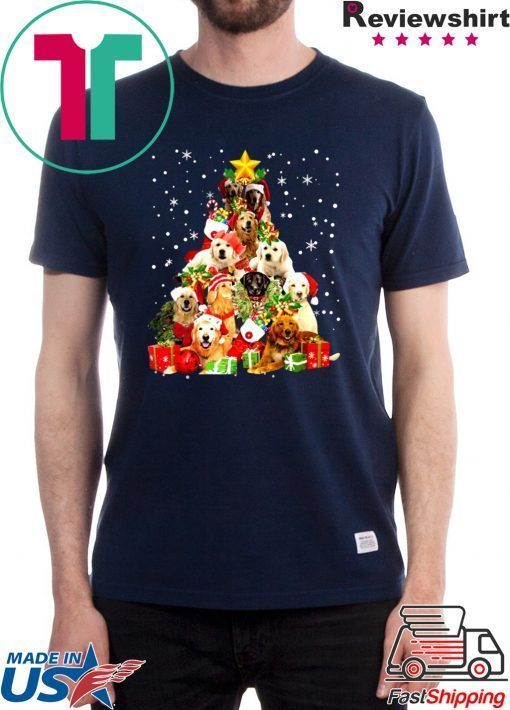Golden Retriever Christmas Tree T-Shirt