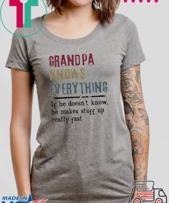 Grandpa knows everything if he doesn’t know 2020 T-Shirt