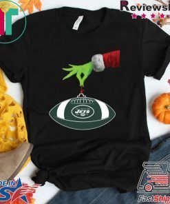 Grinch Hand Holding New York Jets Funny T Shirt
