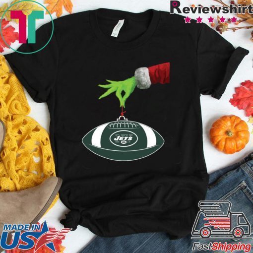 Grinch Hand Holding New York Jets Funny T Shirt