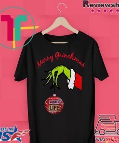 Grinch Hand holding Donate Life Merry Christmas T-Shirt