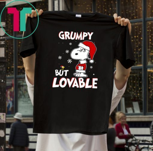 Grumpy But Lovable Snoopy Christmas Xmas TShirt