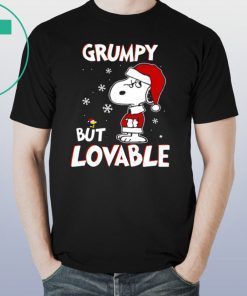 Grumpy But Lovable Snoopy Christmas Xmas TShirt