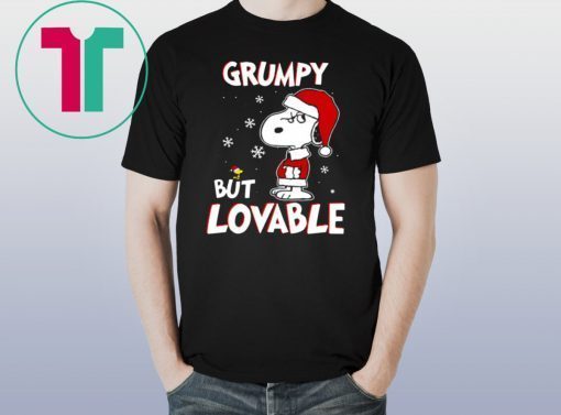 Grumpy But Lovable Snoopy Christmas Xmas TShirt