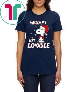 Grumpy But Lovable Snoopy Christmas Xmas TShirt