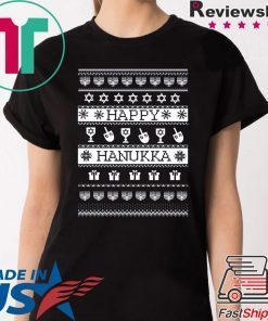 Happy Hanukkah Ugly Christmas Xmas T-Shirt