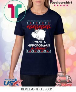 I Want A Hippopotamus For Christmas Xmas Tee Shirt