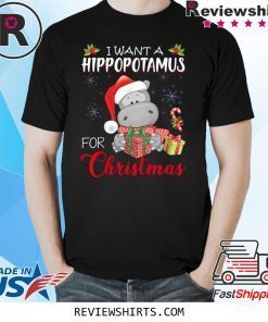 I Want A Hippopotamus For Christmas Xmas Hippo Tee Shirt