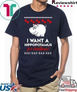 I Want A Hippopotamus For Christmas ugly T-Shirt