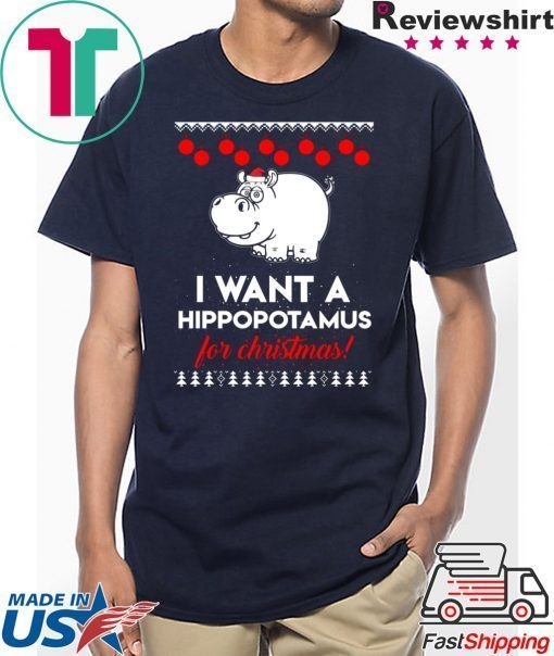 I Want A Hippopotamus For Christmas ugly T-Shirt