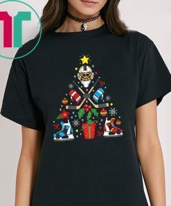 Ice Hockey Christmas Ornament Tree Xmas Tee Shirt