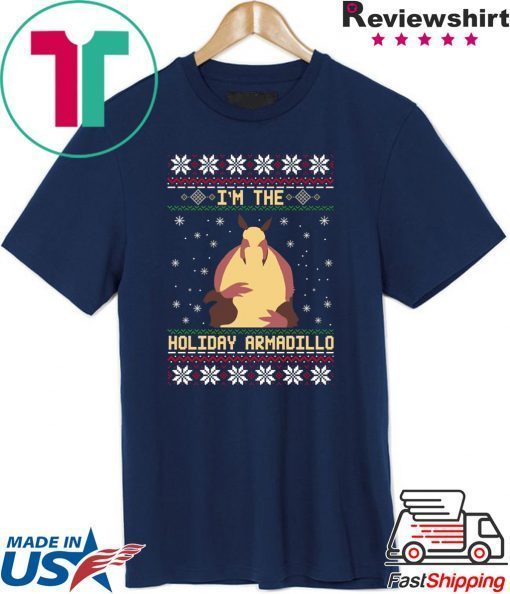 In the holiday Armadillo Christmas T-Shirt