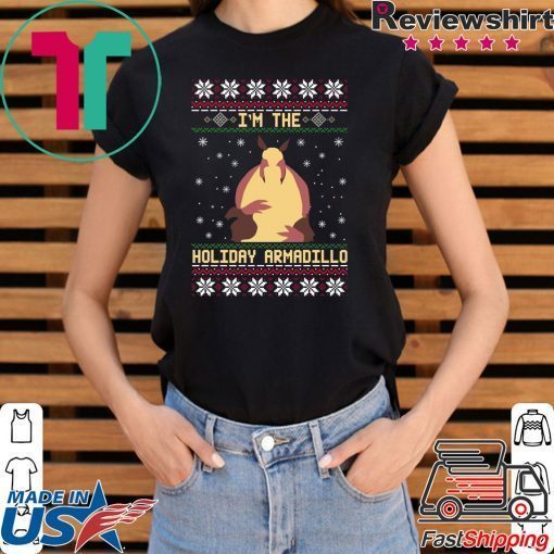 In the holiday Armadillo Christmas T-Shirt