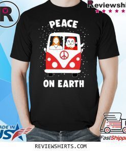 Jesus and Satan Peace on earth Christmas Tee Shirt