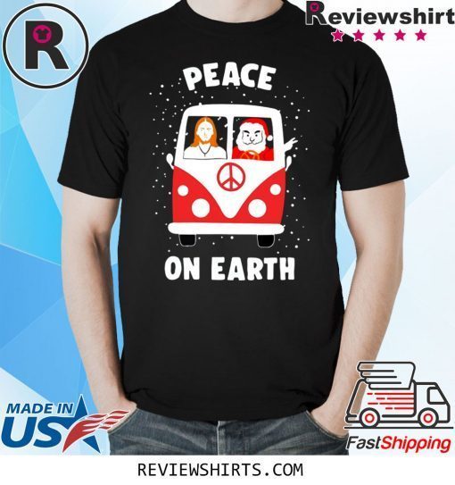 Jesus and Satan Peace on earth Christmas Tee Shirt