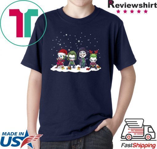 Joker Joaquin Phoenix Heath Ledger Jack Nicholson Chibi Christmas Shirt