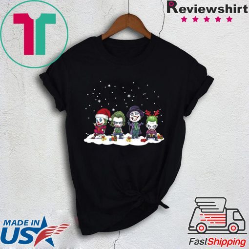 Joker Joaquin Phoenix Heath Ledger Jack Nicholson Chibi Christmas Shirt