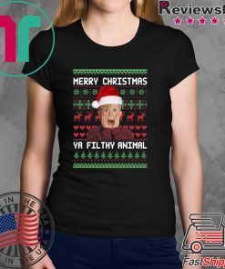 Kevin McCallister Merry Christmas Ya Filthy Animal Christmas Tee Shirt