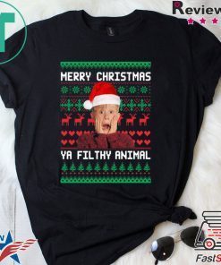 Kevin McCallister Merry Christmas Ya Filthy Animal Christmas Tee Shirt