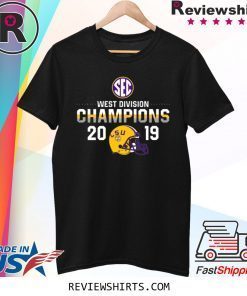 LSU Tigers 2019 SEC West Football Division Champions Tee Shirt