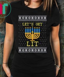Let’s Get Lit Hanukkah Ugly Christmas 2020 T-Shirt