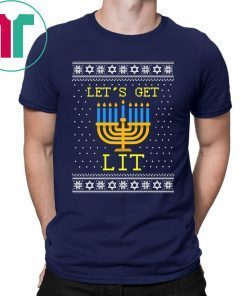 Let’s Get Lit Hanukkah Ugly Christmas 2020 T-Shirt
