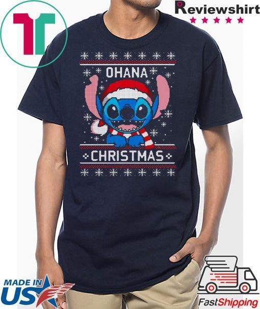 Lilo And Stitch Ohana Ugly Christmas T-Shirt