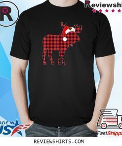 Matching Family Christmas Moose Plaid Pajama Tee T-Shirt