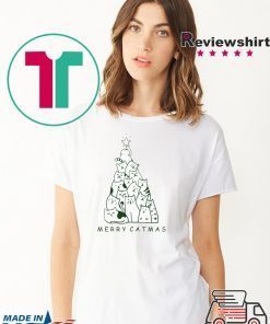 Merry Catmas Christmas Tree T-Shirt