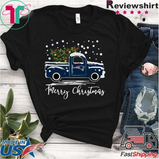 New England Patriots pickup truck Merry Christmas shirt