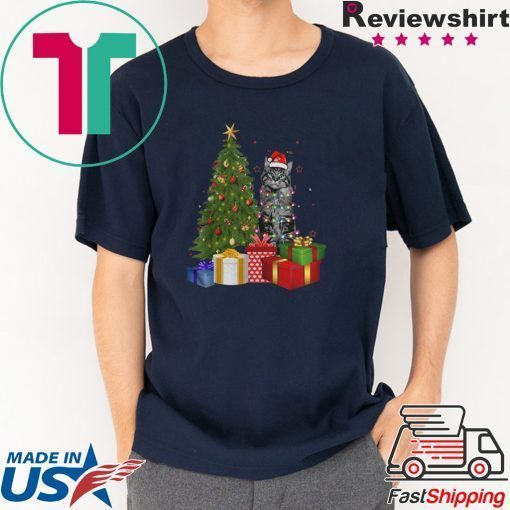 Nice Santa Maine Coon Cat Christmas Tree Light shirt