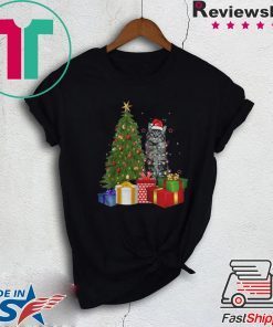 Nice Santa Maine Coon Cat Christmas Tree Light shirt