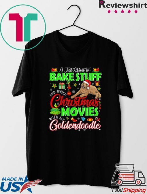 Nice Watch Christmas Movies With My Goldendoodle Christmas Gifts shirt