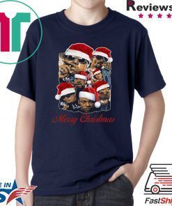 Notorious Big Snoop Dogg Ice Cube Eminem Tupac Santa Merry Christmas T-Shirt