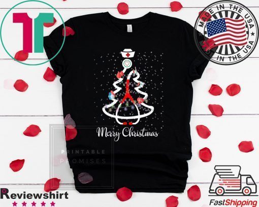 Nurse Stethoscope Christmas tree T-Shirt