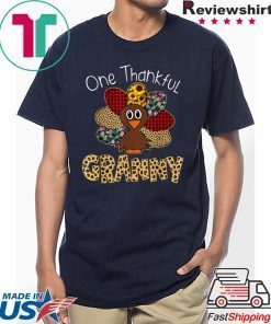 One Thankful Granny Turkey Thanksgiving gift T-Shirt