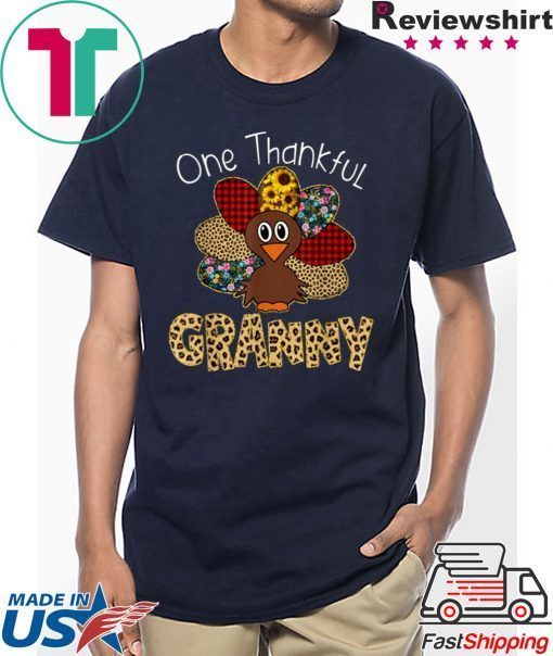 One Thankful Granny Turkey Thanksgiving gift T-Shirt