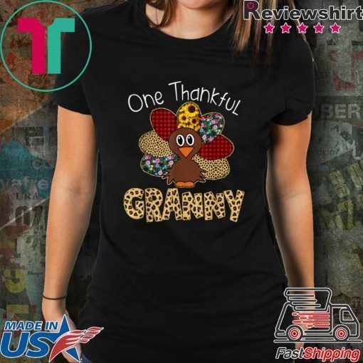 One Thankful Granny Turkey Thanksgiving gift T-Shirt