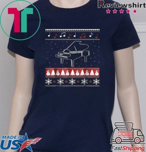 Piano Ugly Christmas Tee Shirt