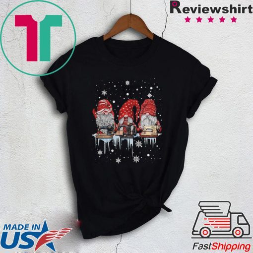 Red Gnome Sewing Christmas shirt