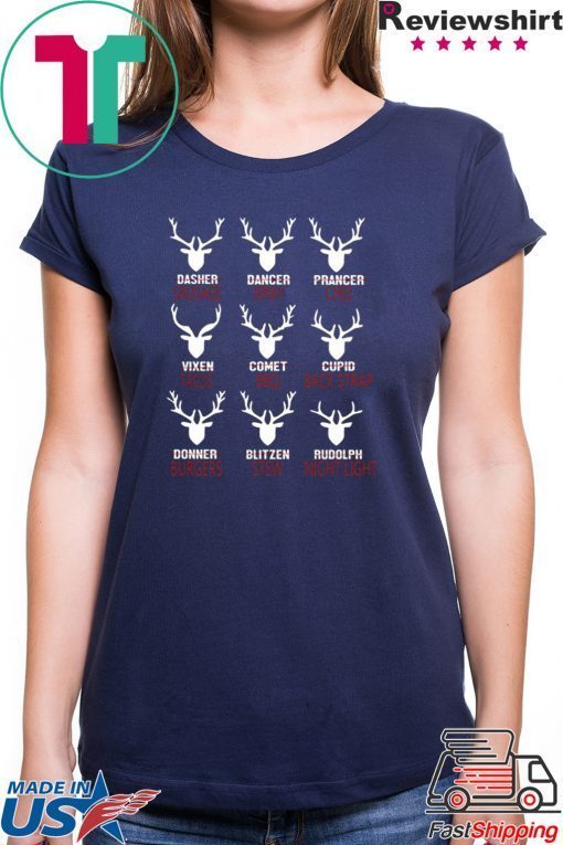 Reindeer dasher sausage dancer jerky prancer chili T-Shirts