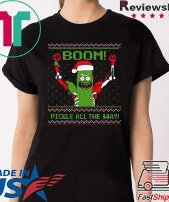 Rick and Morty Boom Pickle All The Way Christmas Tee Shirt