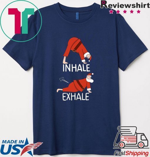 Santa Clause INHALE EXHALE Christmas Xmas TShirt