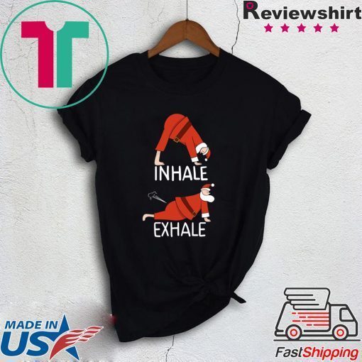 Santa Clause INHALE EXHALE Christmas Xmas TShirt